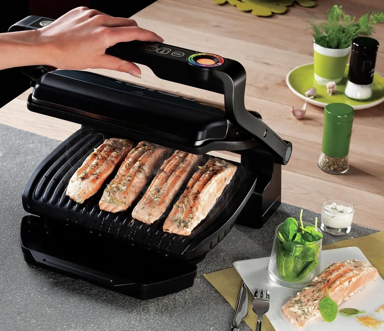 Grill electric Tefal OptiGrill+ GC712834 (Black)