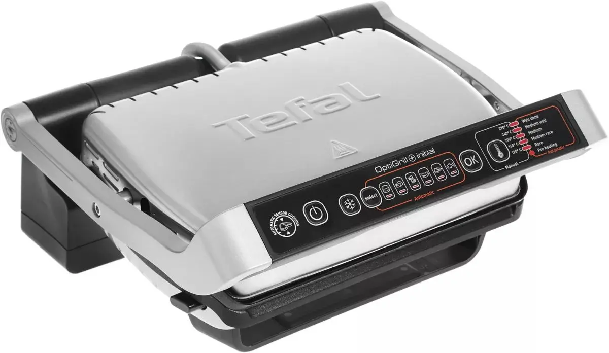 Электрогриль Tefal OptiGrill Initial + GC706D34 (Stainless steel/black)