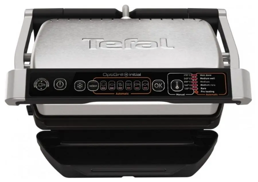 Электрогриль Tefal OptiGrill Initial + GC706D34 (Stainless steel/black)