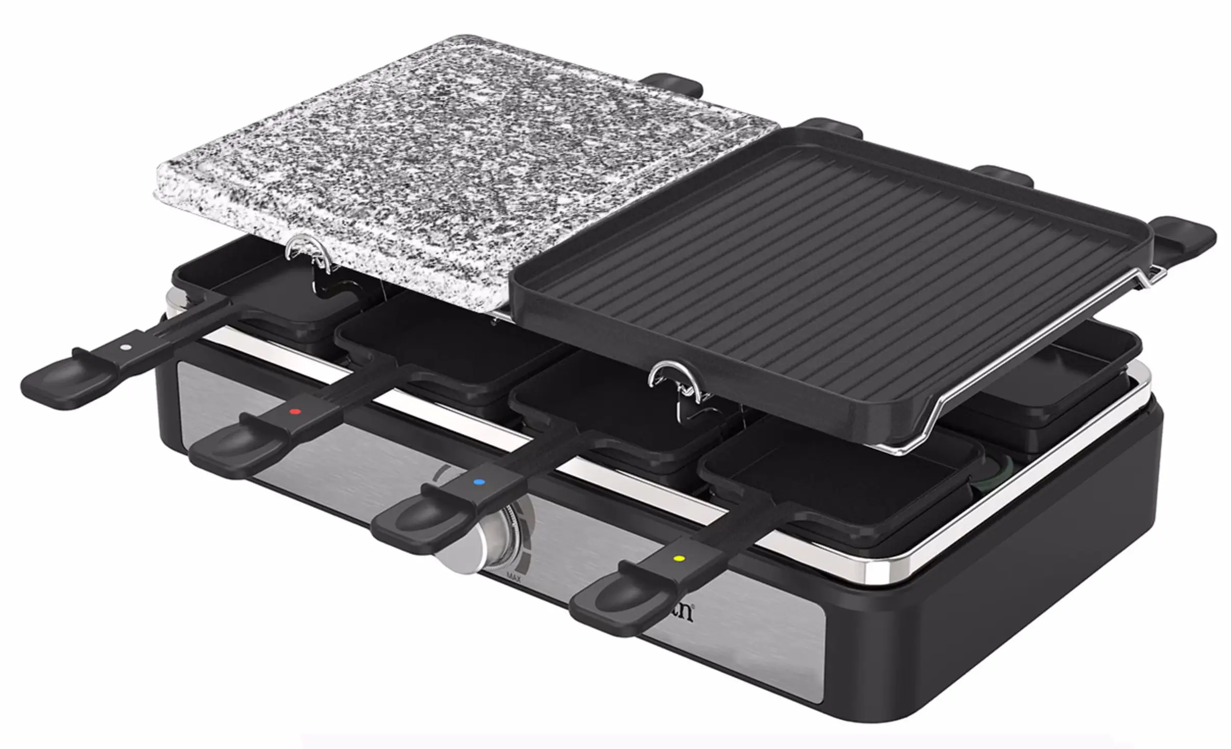 Gratar electric cu raclette Zilan ZLN8863 (Black/Inox)