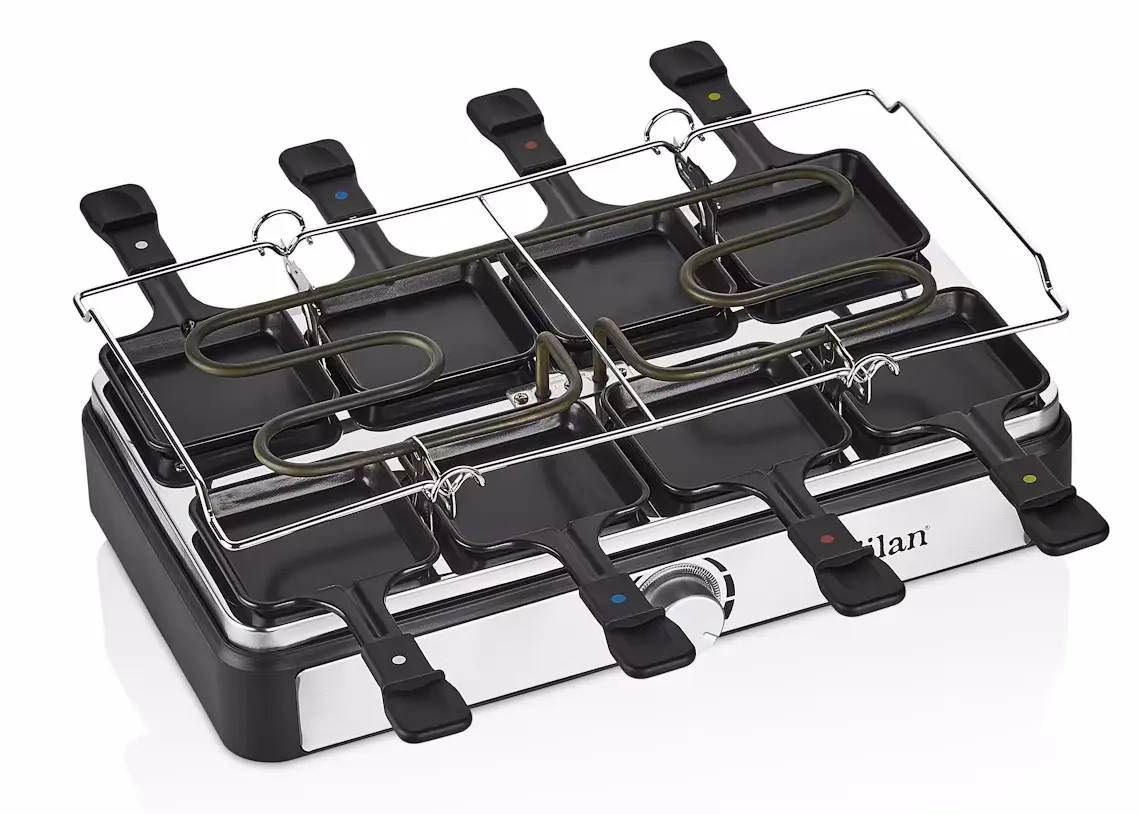Gratar electric cu raclette Zilan ZLN8863 (Black/Inox)