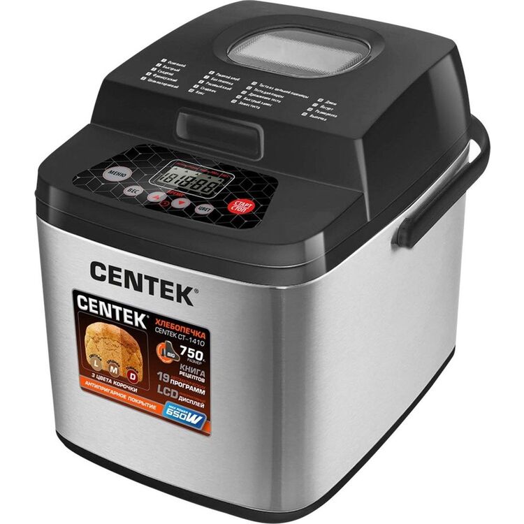 Хлебопечка Centek CT-1410 Black (Inox)