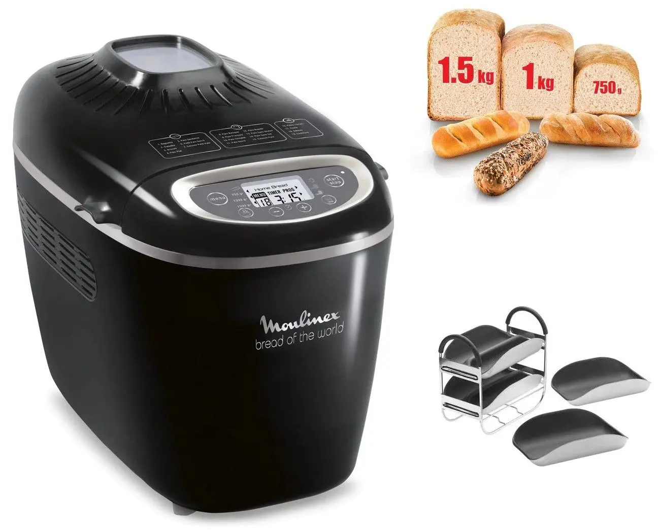 Masina de facut paine Tefal Bread Of The Word PF611838 (Black/Grey) - 4