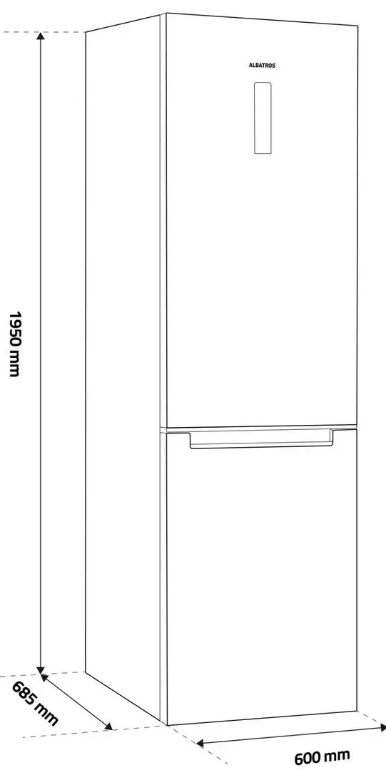 Frigider Albatros CNFX495E (Inox)