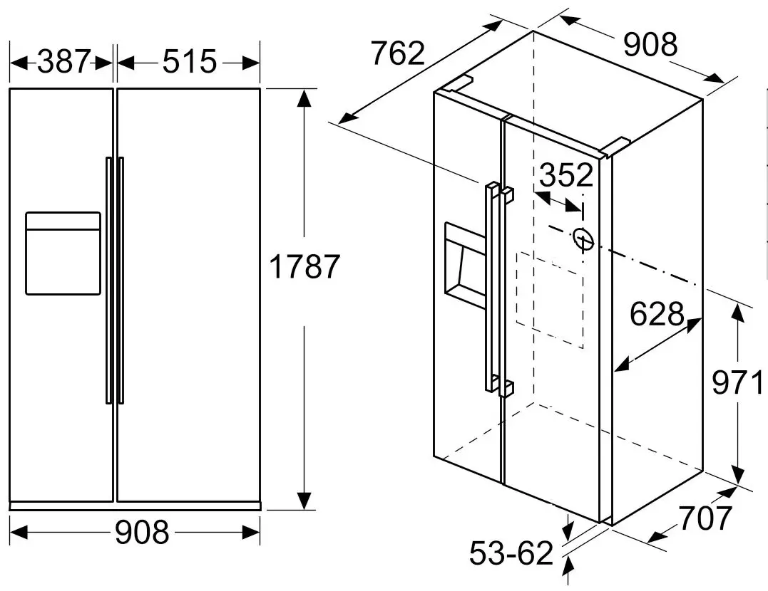 Frigider Bosch KAD93VBFP (Black)