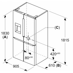Frigider Bosch KFD96APEA (Inox) Thumb