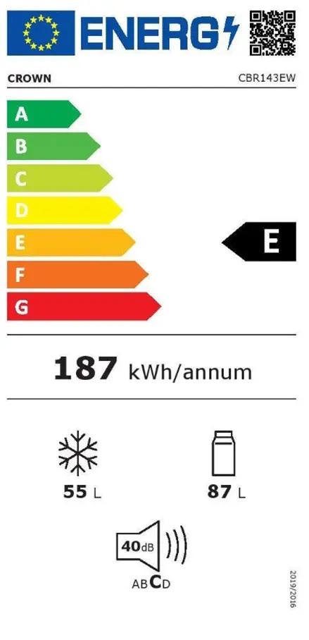 Frigider Crown CBR-143EW (White)