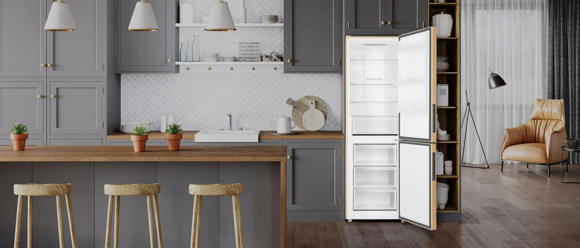 Frigider Haier CEF535AGG (Golden)