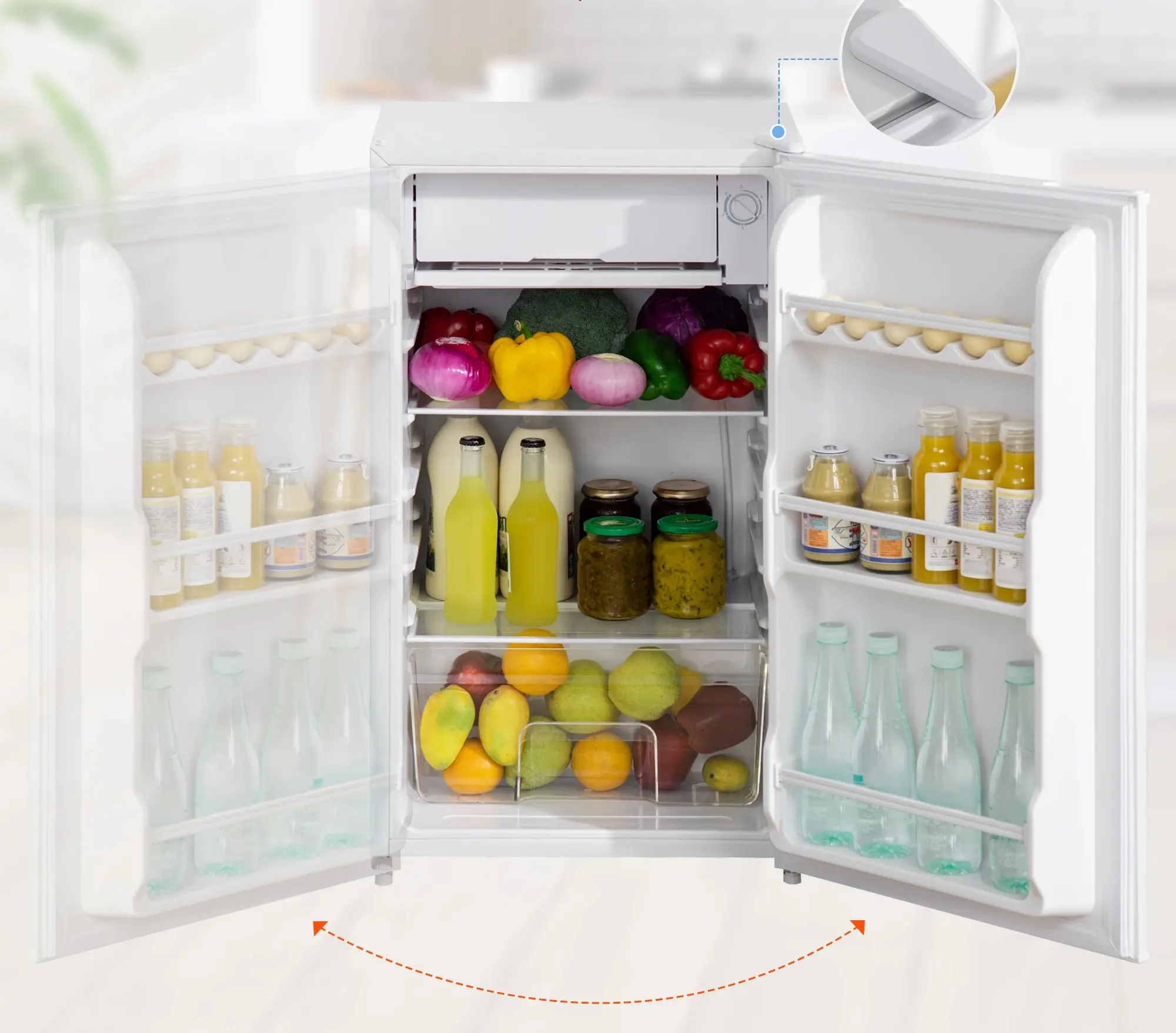 Холодильник HomCom 800-129V90WT (White) - 3