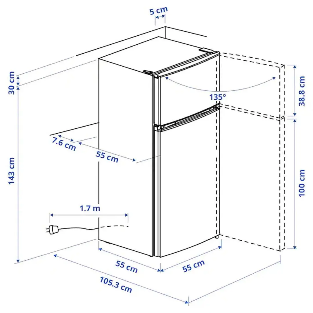 Frigider Ikea Lagan 163/41L (White)