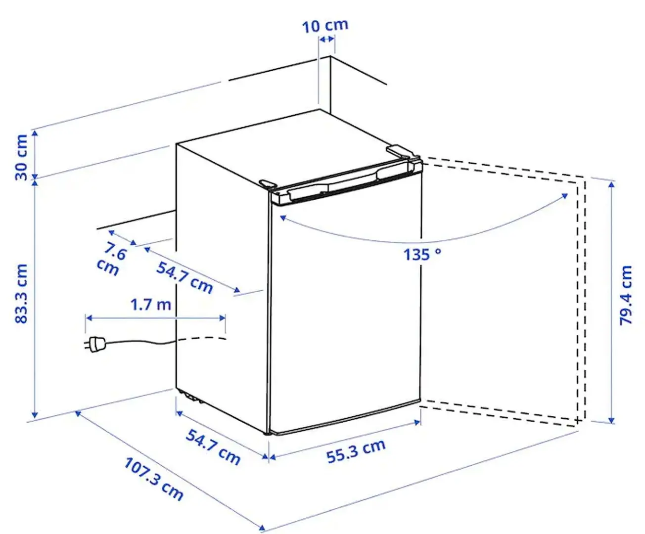 Frigider Ikea Lagan 97/16L (White)