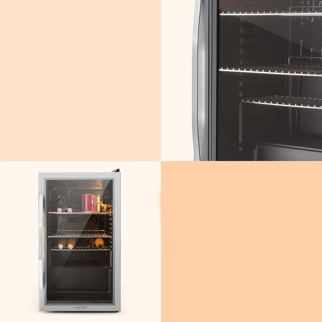Frigider minibar Klarstein Beersafe 10027673 (Black/Silver)