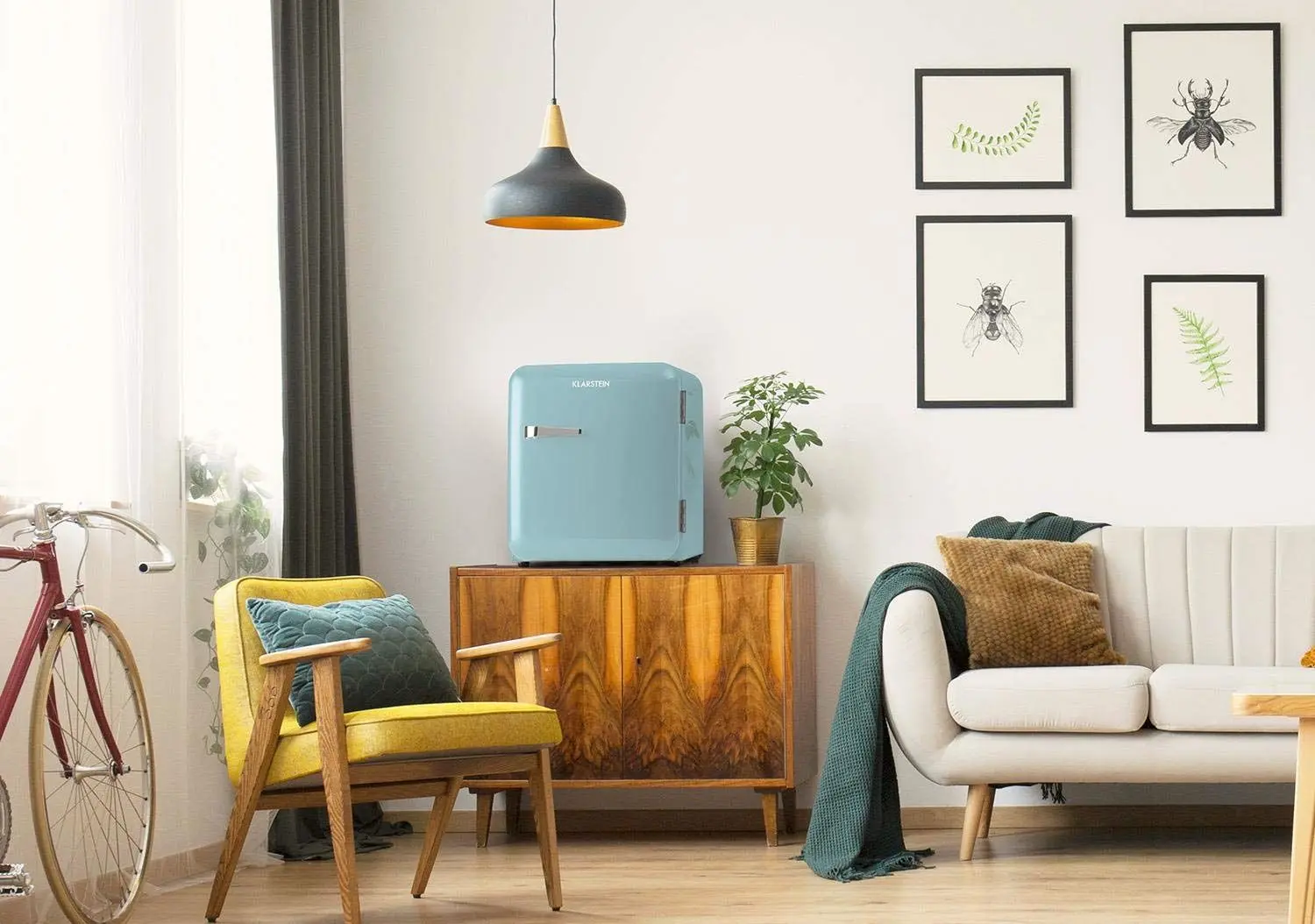 Frigider minibar Klarstein Audrey Mini Retro (Blue)