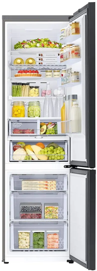 Frigider Samsung Bespoke RB38A6B6239/UA (Beige Wood/Gray)