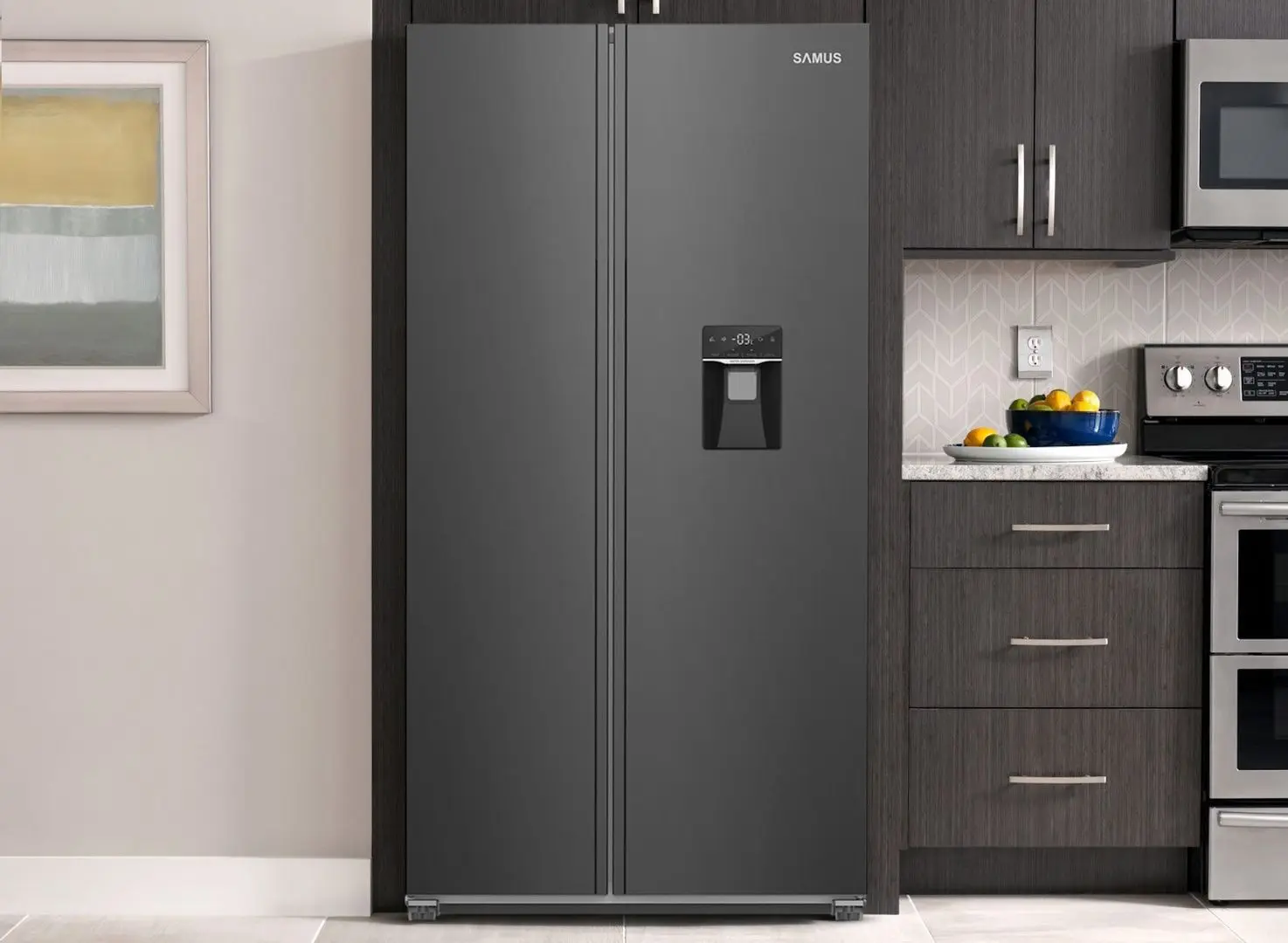 Frigider Samus SSBX-559NFDE (Black/Inox)