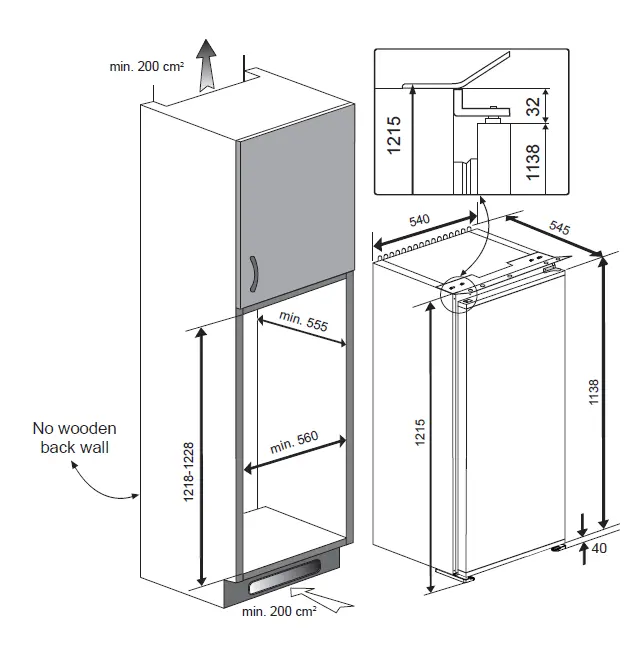 Frigider Teka TKI4 215 (Grey)