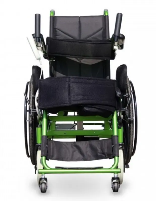 Scaun cu rotile electric cu verticalizator Medilife V5 (Black/Green)