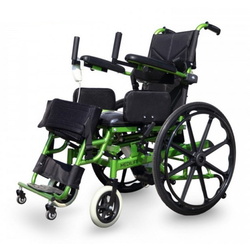 Scaun cu rotile electric cu verticalizator Medilife V5 (Black/Green)