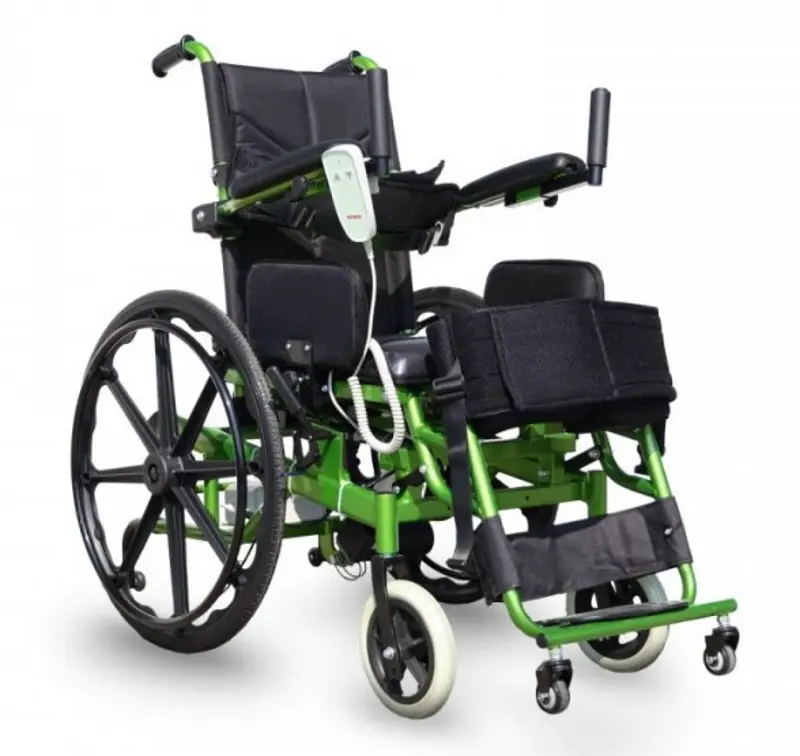 Scaun cu rotile electric cu verticalizator Medilife V5 (Black/Green)