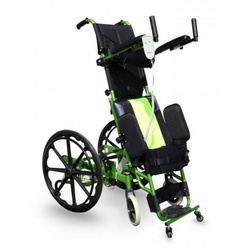 Scaun cu rotile electric cu verticalizator Medilife V5 (Black/Green) Thumb