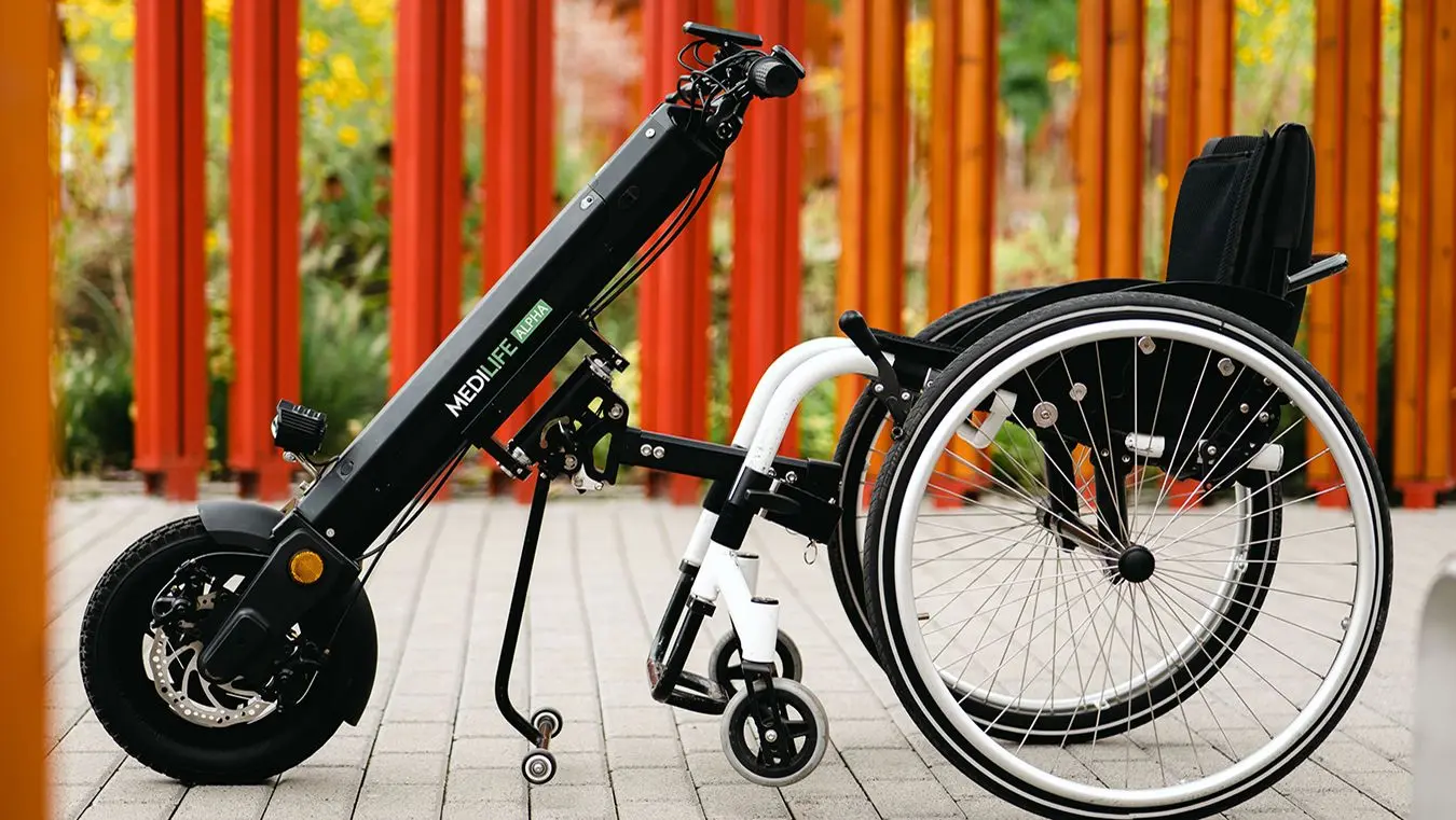 Atasament electric pentru scaun cu rotile Medilife Alpha 12 (Black)