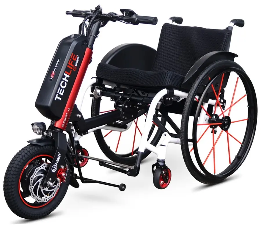 Atasament electric pentru scaun cu rotile Techlife Elesmart (Black/Red)