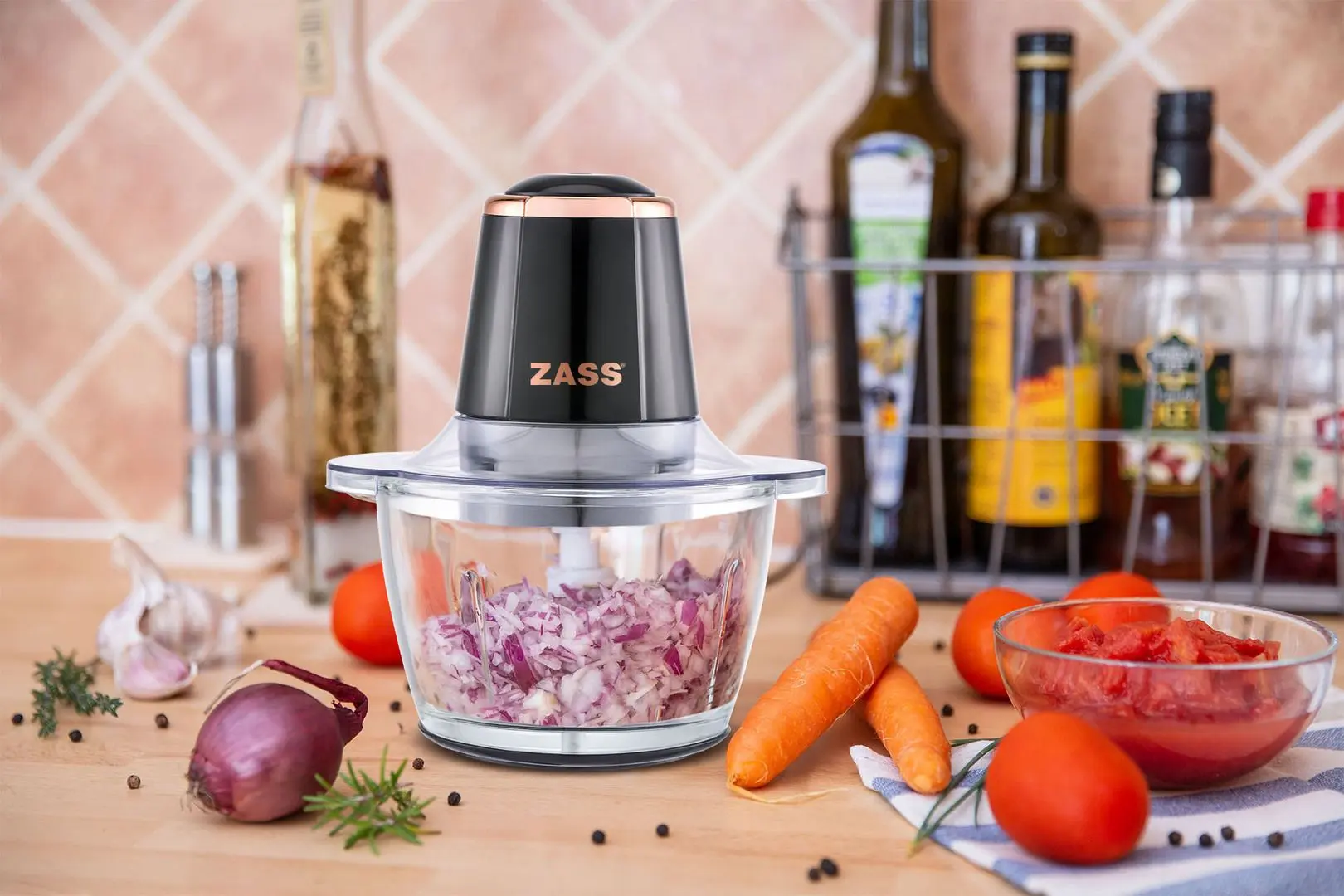 Измельчитель Zass ZCH 21 (Black/Rose Gold)