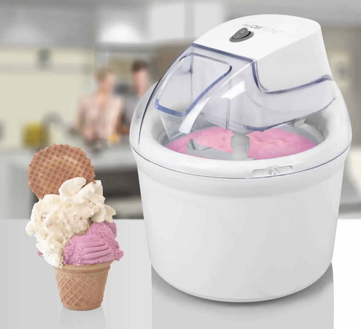 Aparat de preparat inghetata Clatronic ICM 3764 (White)