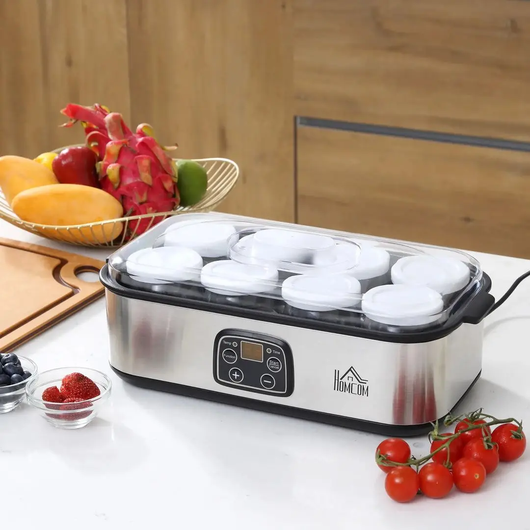 Aparat de iaurt Homcom 800-089V90 (Silver)
