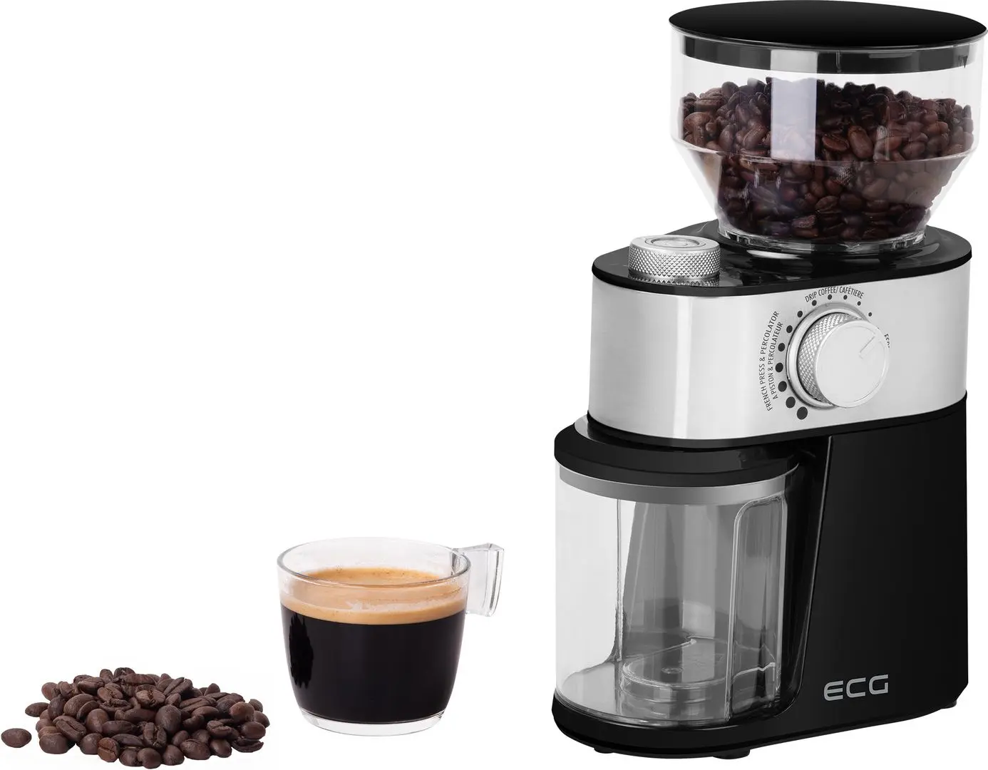 Rasnita de cafea ECG KM 1412 Aromatico (White/Silver)