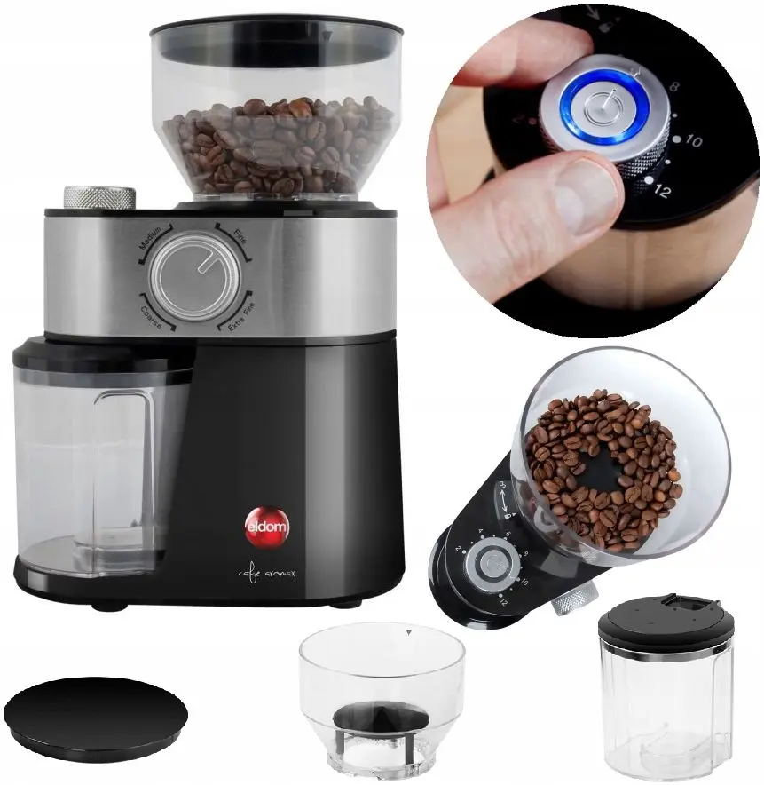 Rasnita de cafea Eldom MK170 (Stainless Steel/Black)