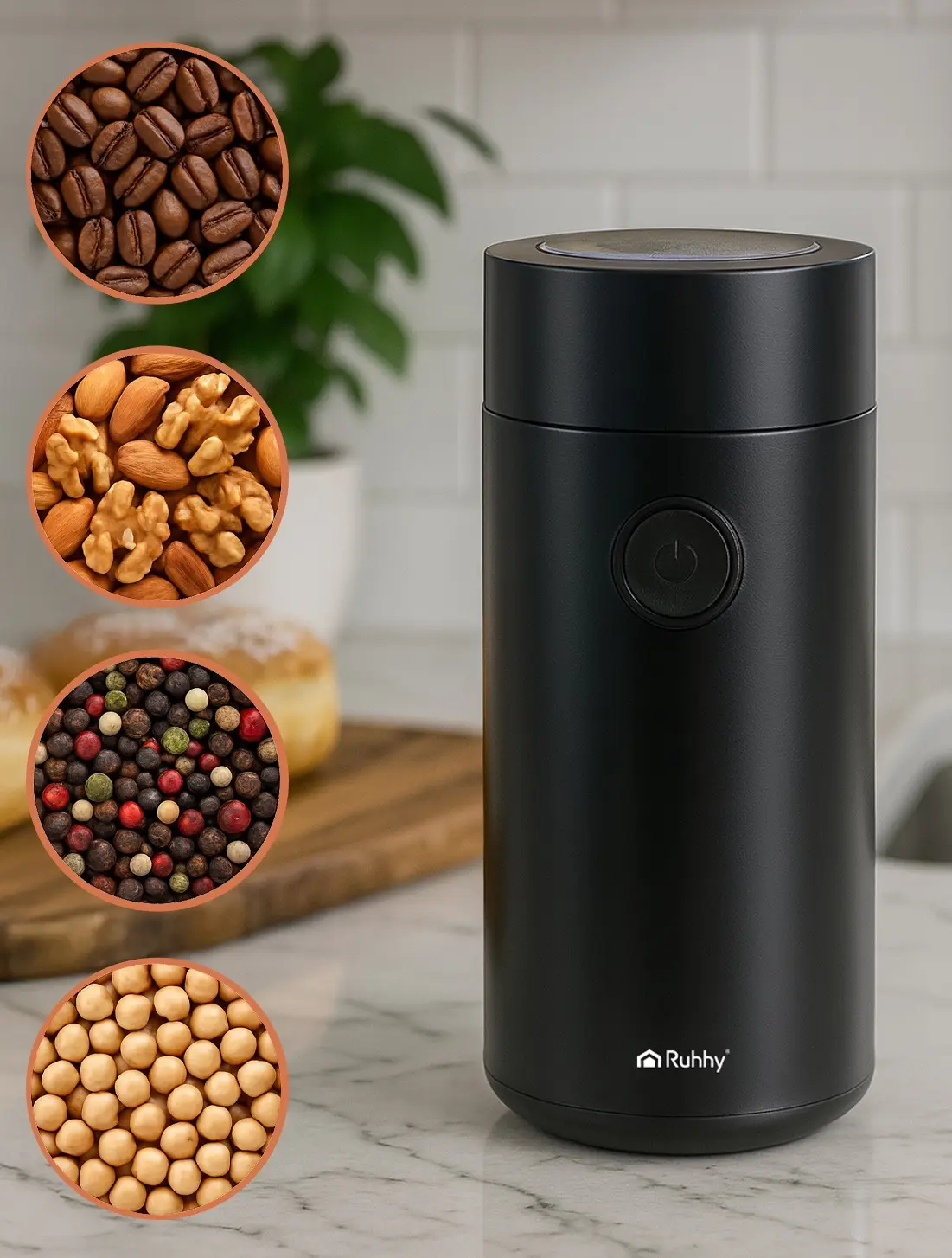 Rasnita de cafea Ruhhy 26219 (Black)