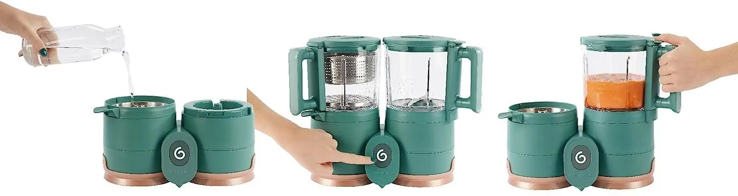 Кухонный комбайн 4в1 Babymoov Nutribaby Glass (Green)