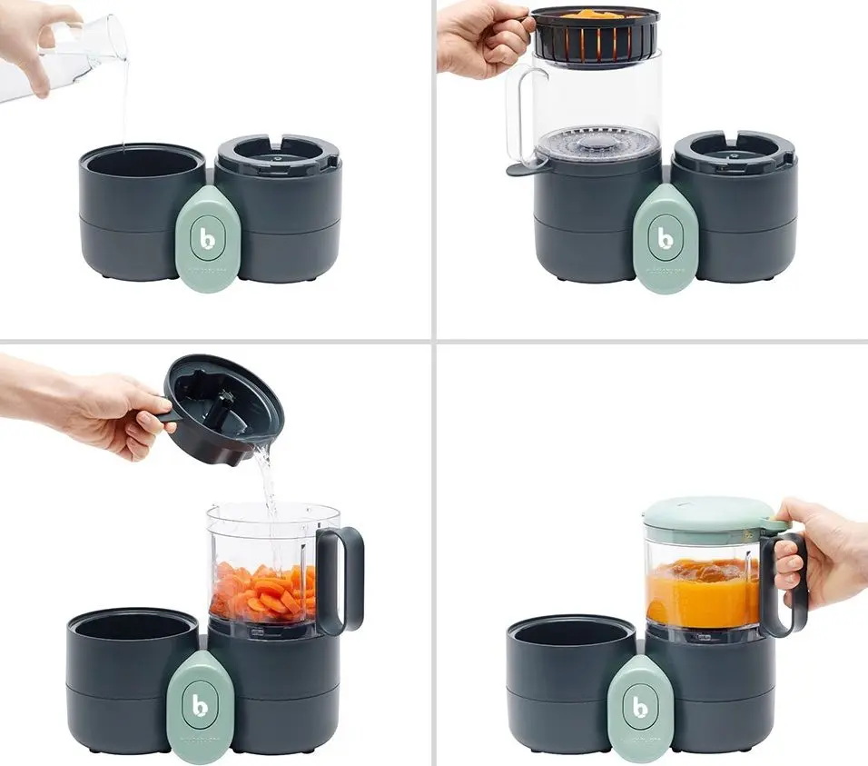 Кухонный комбайн 4в1 Babymoov Nutribaby One (Blue/Mint)