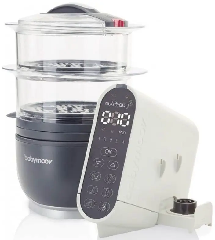 Blender-aparat de gatit cu aburi Babymoov Nutribaby+ A001124 (Grey)