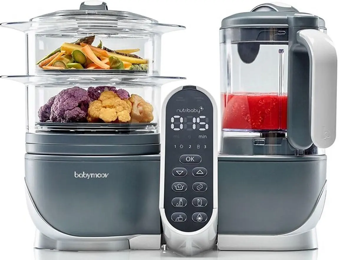 Blender-aparat de gatit cu aburi Babymoov Nutribaby+ A001124 (Grey)