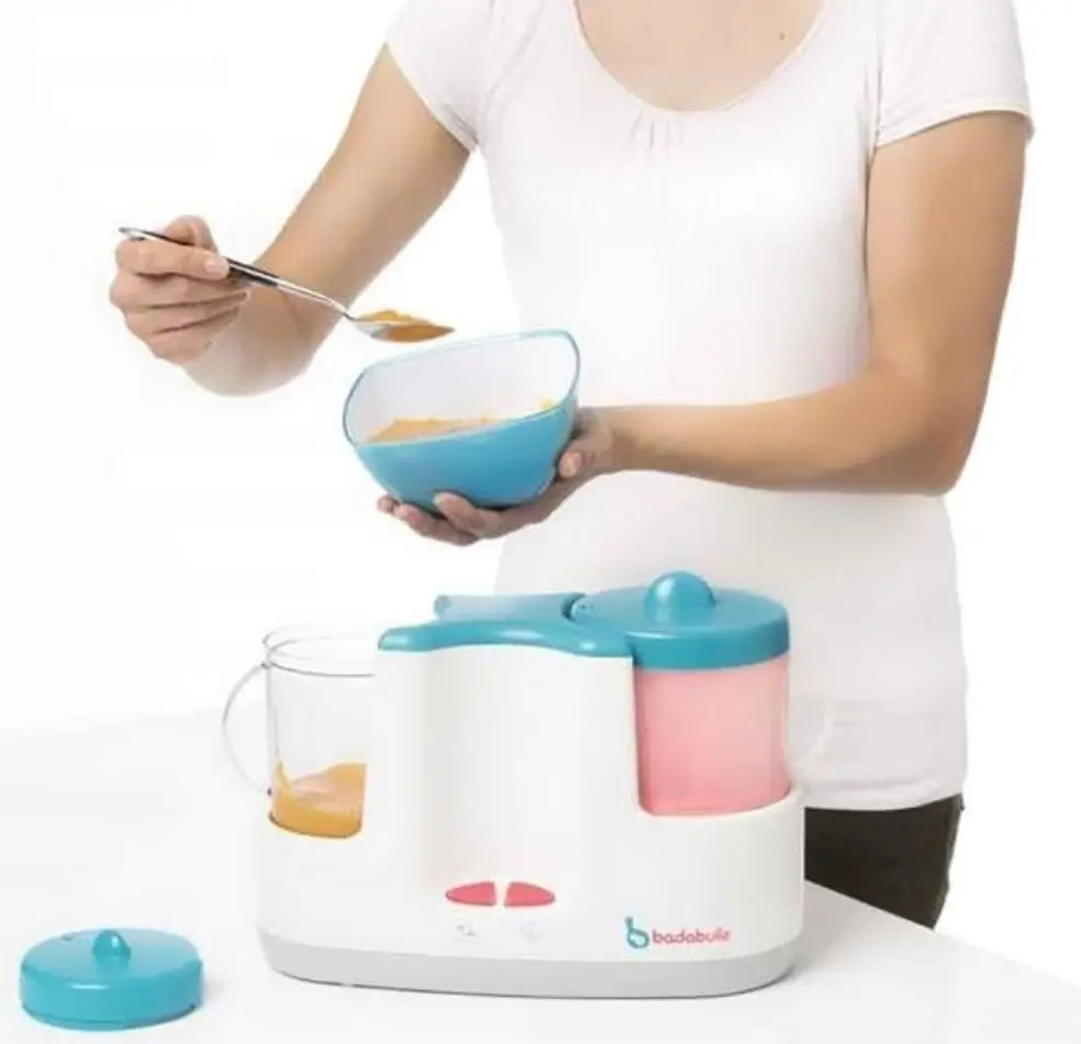 Robot de bucatarie multifunctional Badabulle Baby Station (White/Blue)