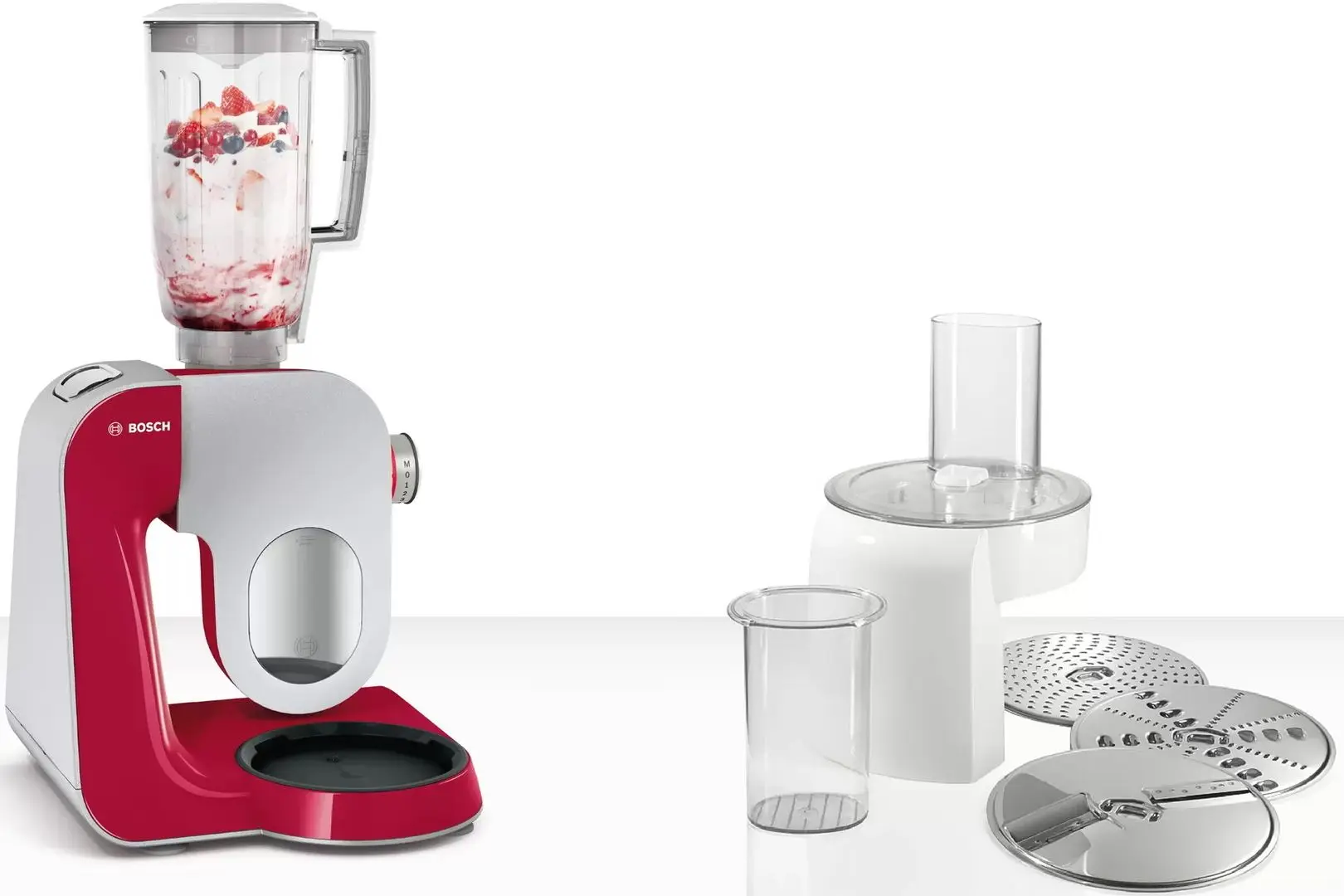 Robot de bucatarie Bosch CreationLine MUM 58720 (Red/Silver)