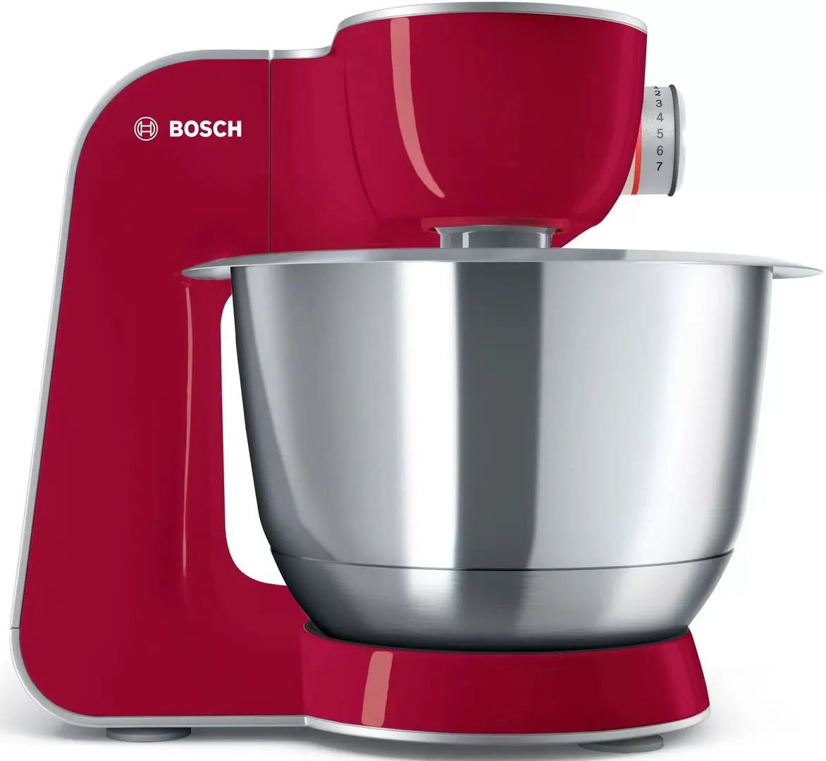 Robot de bucatarie Bosch CreationLine MUM 58720 (Red/Silver)