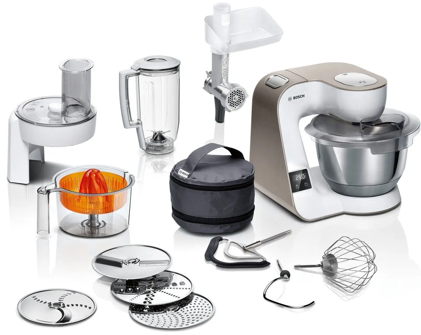 Кухонный комбайн Bosch MUM5 MUM5XW40 (White/Champagne)