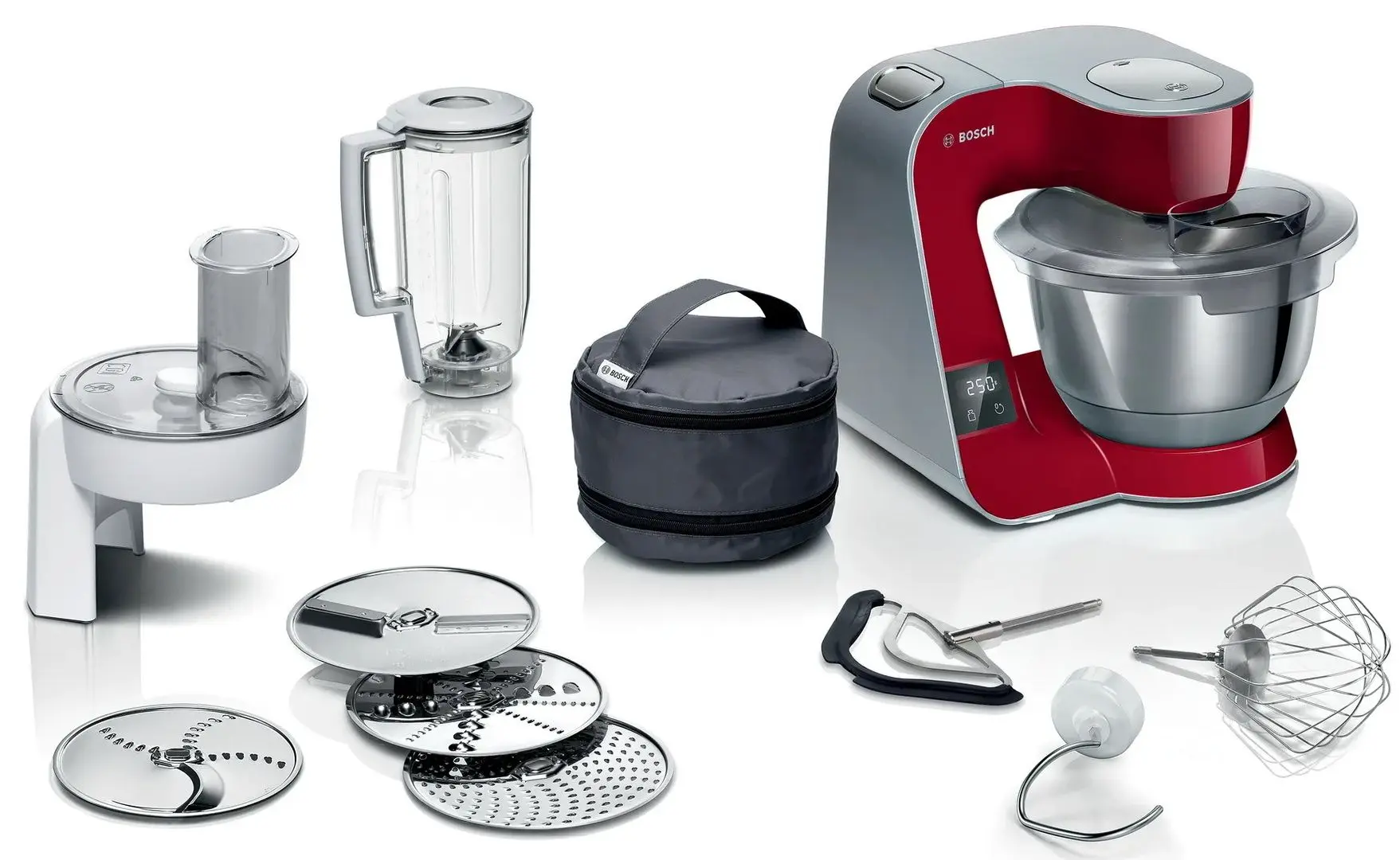 Кухонный комбайн Bosch MUM5X720 (Red/Silver)