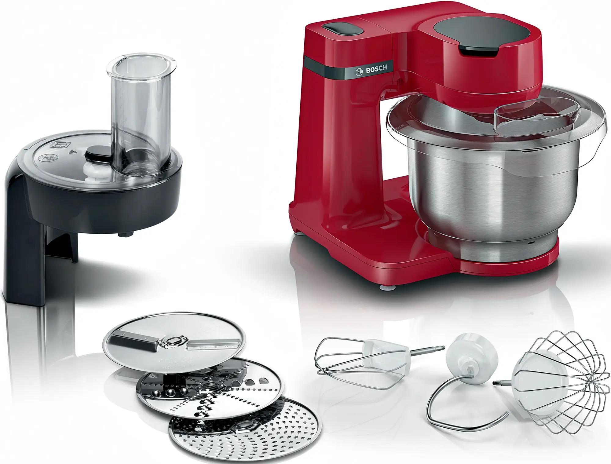 Кухонный комбайн Bosch MUMS2ER01 (Red/Black/Inox) - 2