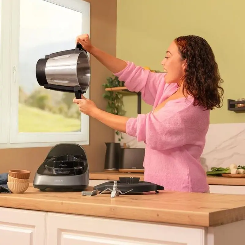 Robot de bucatarie multifunctional Cecotec Mambo Touch + чаша Habana (Black/Inox)