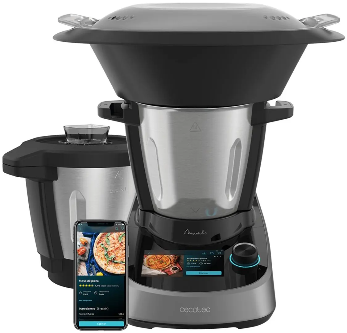 Robot de bucatarie multifunctional Cecotec Mambo Touch + чаша Habana (Black/Inox)
