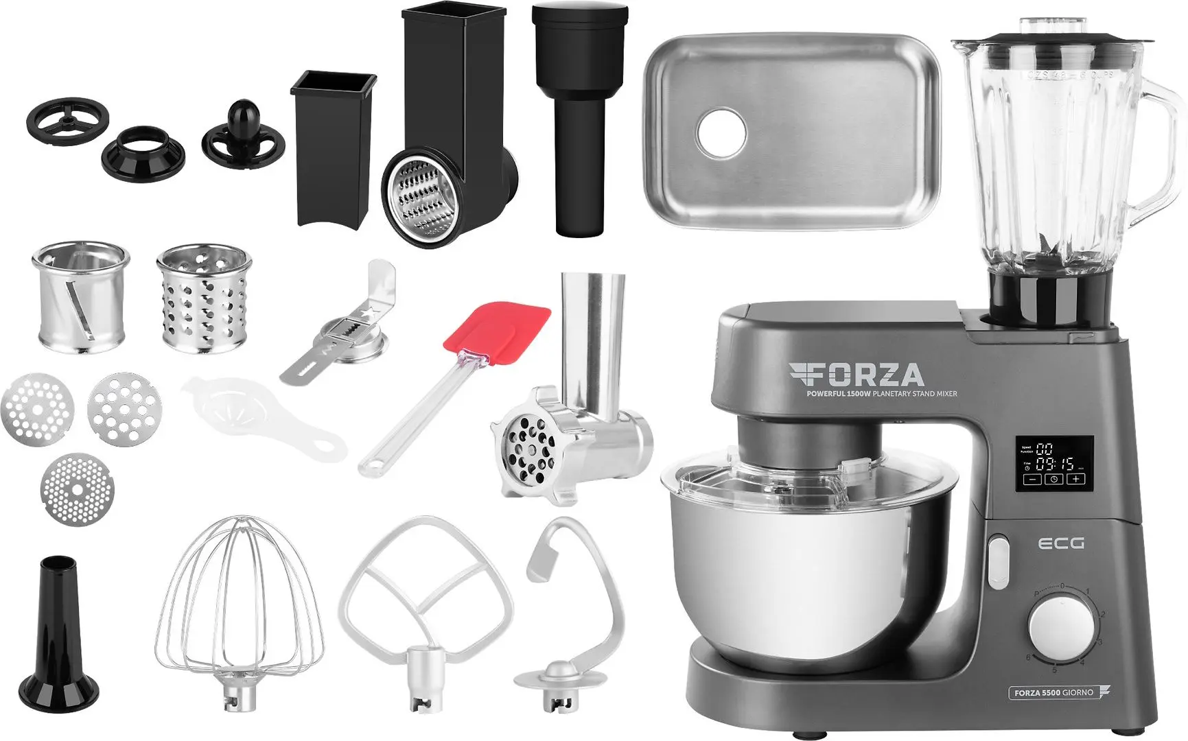 Robot de bucatarie ECG Forza 5500 Giorno Scuro (Black)