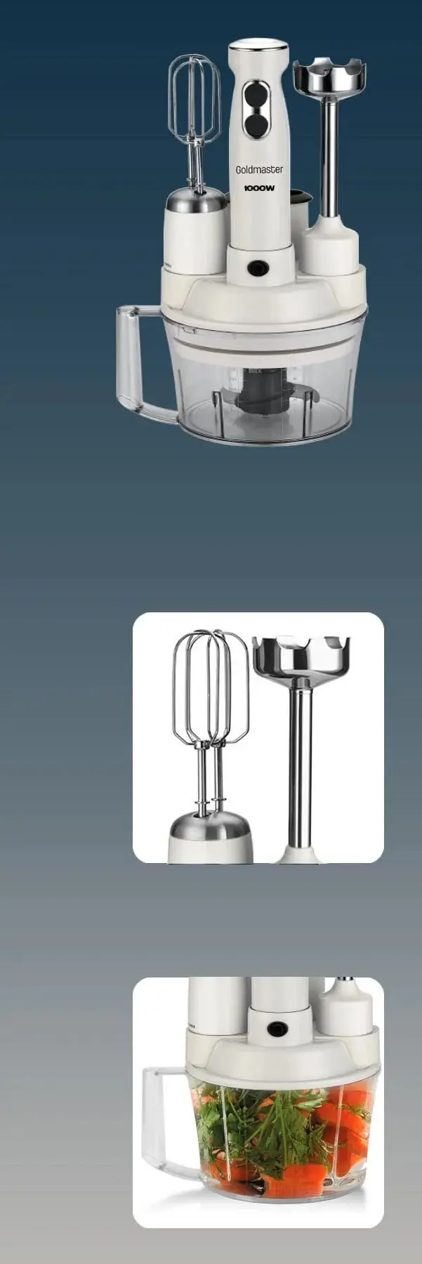 Кухонный комбайн GoldMaster GM-7239W (Black/Grey)