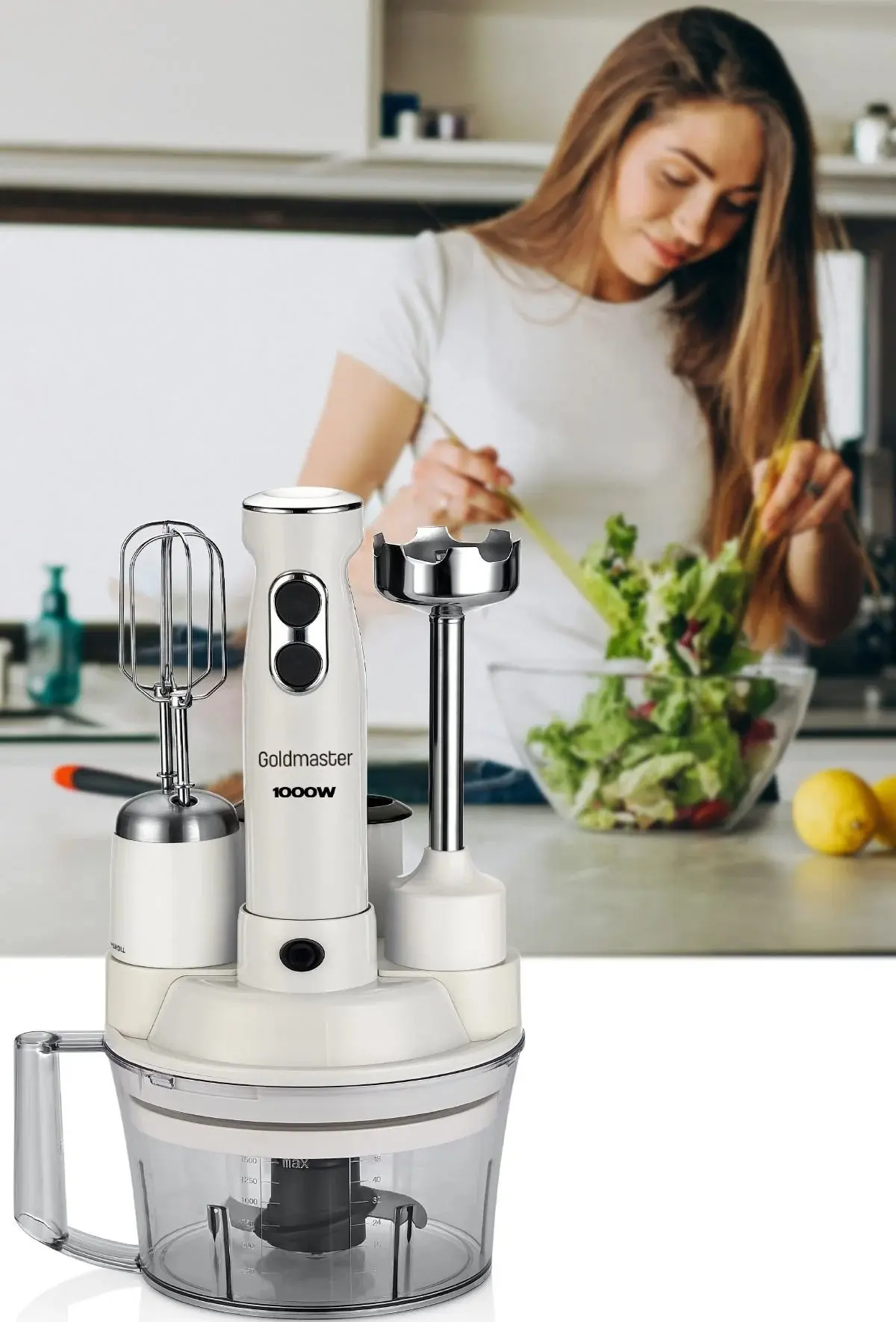 Кухонный комбайн GoldMaster GM-7239W (Black/Grey)