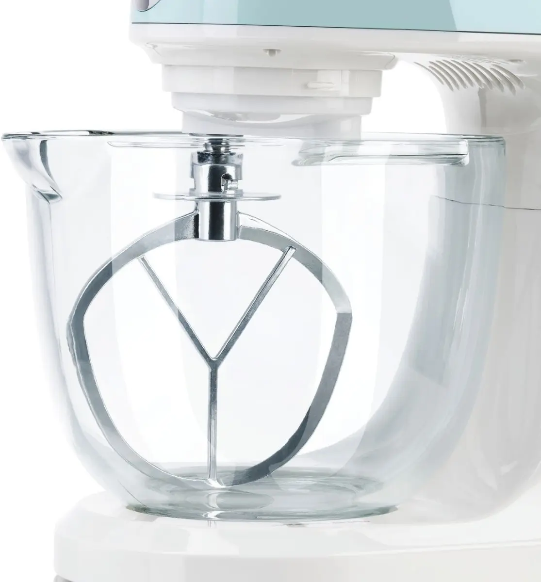 Кухонный комбайн Haeger Glass Cake 700 BL-7BG.016A (Beige/Mint) - 3