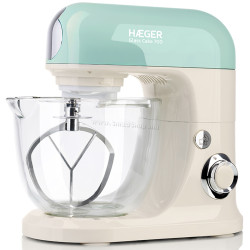 Кухонный комбайн Haeger Glass Cake 700 BL-7BG.016A (Beige/Mint)