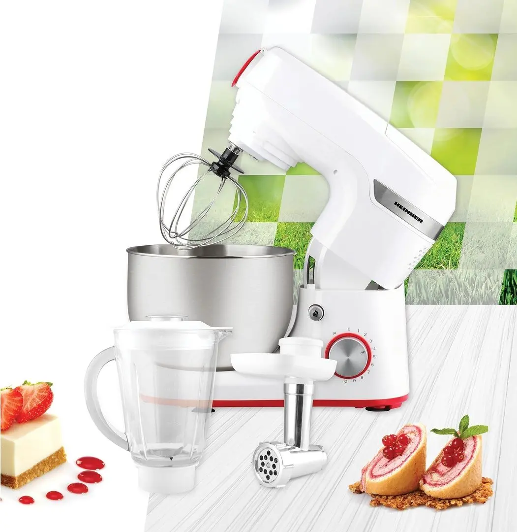 Robot de bucatarie Heinner Deissi HPM-1000WH (White/Inox)